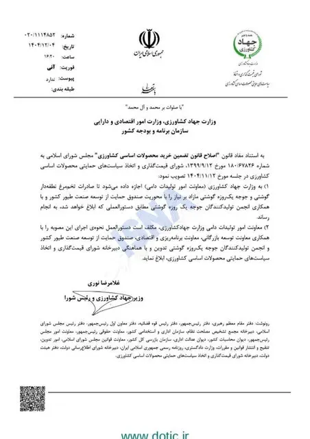 صادرات جوجه یک روزه