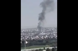 آتش‌سوزی در انباریِ مرکز فلسطین اشغالی پس از اصابت موشک‌های ایران