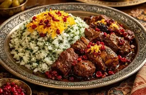 طرز تهیه شوید پلو مجلسی با گوشت خوشمزه