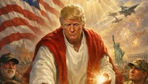 ترامپ تصویر عیسی گونه خود را حذف کرد