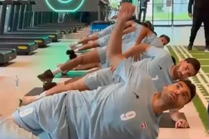 تمرینات بدنسازی تیم ملی در کمپ ترکیه