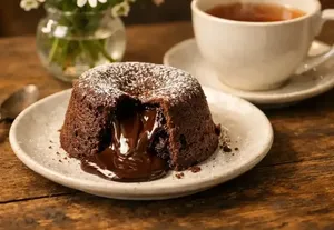 طرز تهیه کیک شکلات داغ ، ساده و سریع