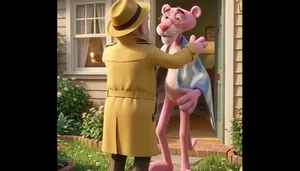 پلنگ صورتی در دوران بازنشستگی