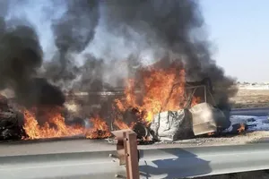 تصادف مرگبار در جاده صقلاویه عراق؛ آتش‌سوزی ۳ خودرو و ۱۳ کشته