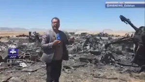 گزارش خبرنگار صدا و سیما از محل سرنگونی دو هواپیمای ترابری- نظامی آمریکا