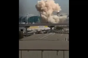 تصاویری از حمله پهپادی به فرودگاه دبی